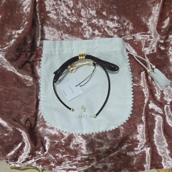 NWT Lelet NY Bently Braided Bow Hair Clip Barrette With Dust Bag - Picture 4 of 11